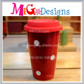 Heiße Verkaufs-einfache weiße Kaffeetassen für den Druck Handprint keramischer Becher